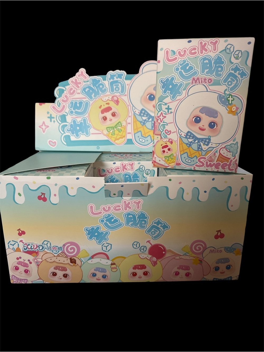 KIVO Blind Box Lucky Mito Ice cream Plush 6 Designs Super Cute